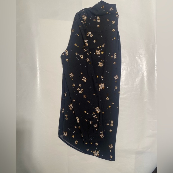 Hilary Radley Long Sleeve Black Floral Blouse S - Picture 8 of 8